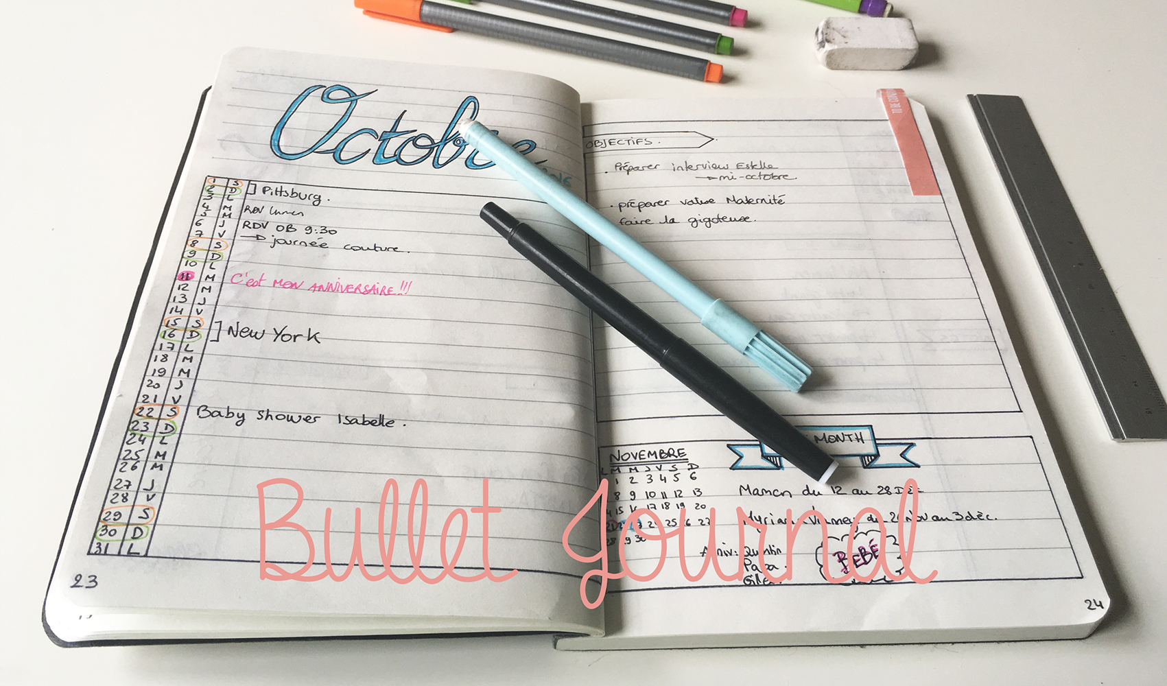 Mon premier mois passé avec the Bullet Journal