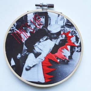 Time's up embroidery