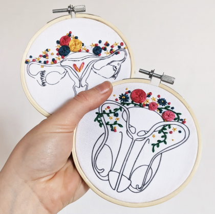 Cuterus & Phallus embroidery kit - Duo