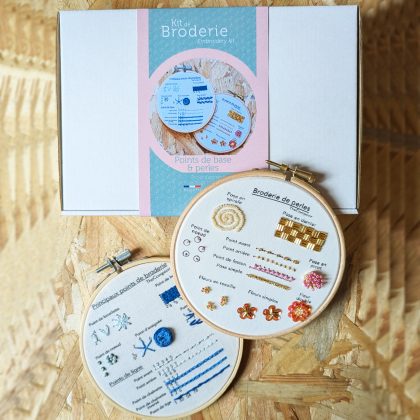 Kit d’apprentissage de broderie double - points de base de perles